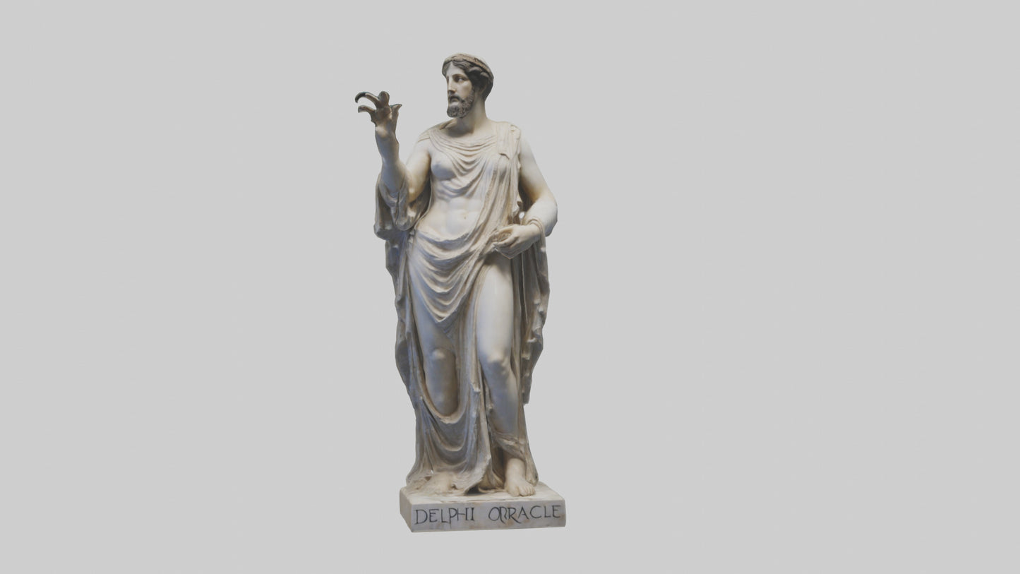 Delphic Oracle statue model VR / AR / low-poly
