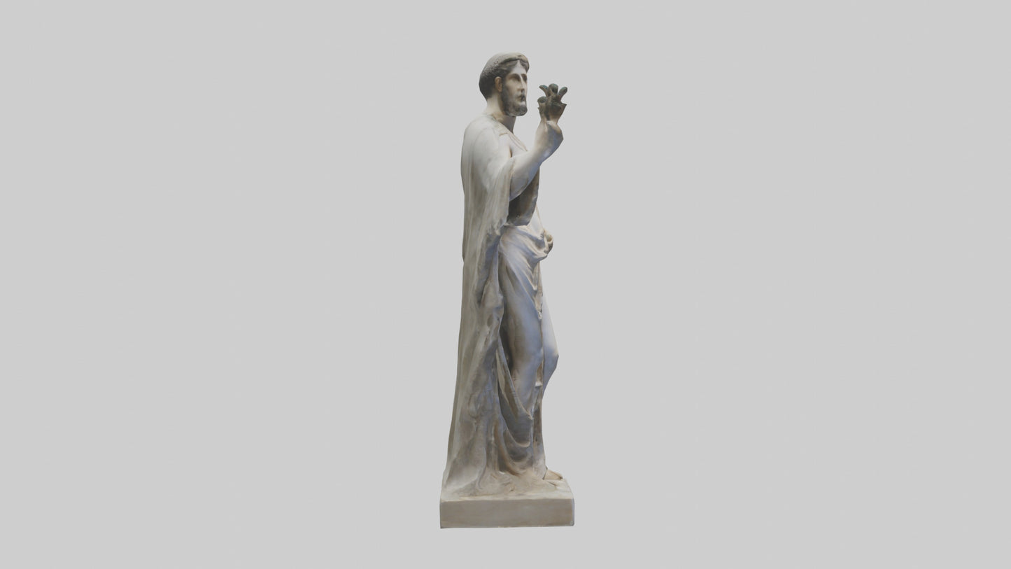 Delphic Oracle statue model VR / AR / low-poly