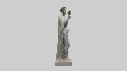 Delphic Oracle statue model VR / AR / low-poly