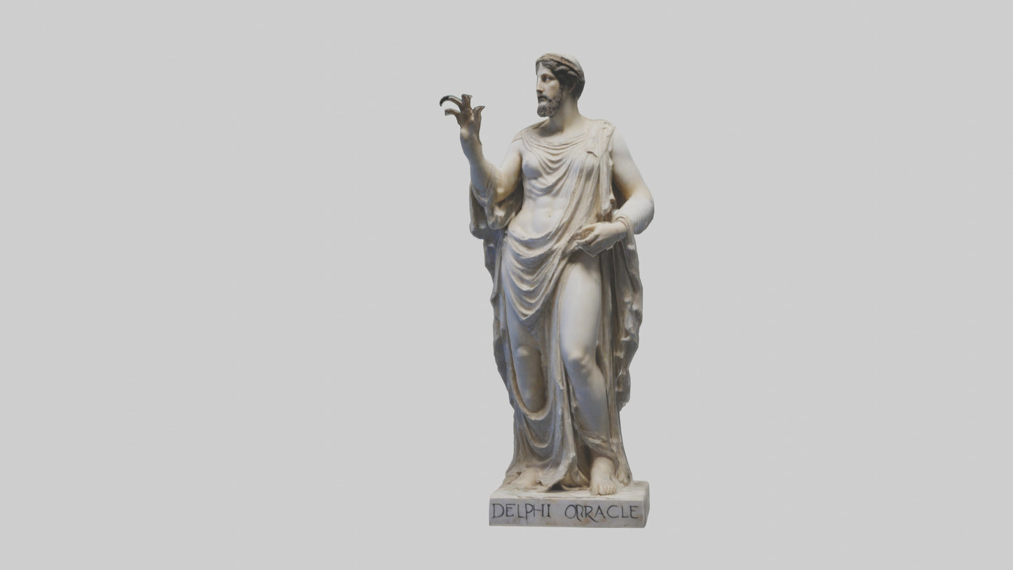 Delphic Oracle statue model VR / AR / low-poly