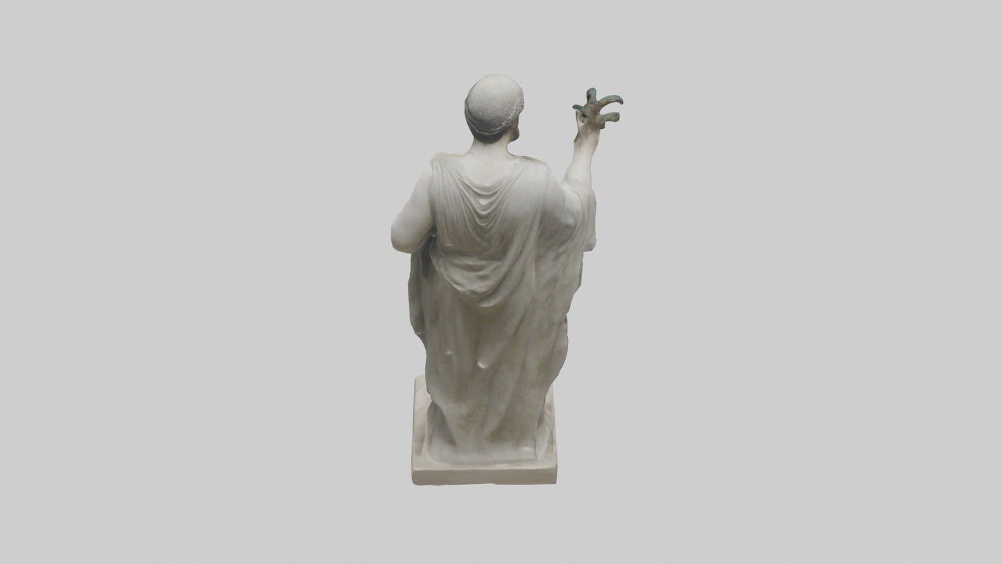 Delphic Oracle statue model VR / AR / low-poly