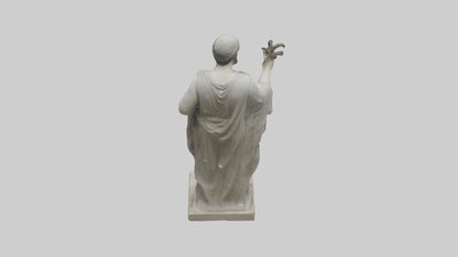Delphic Oracle statue model VR / AR / low-poly