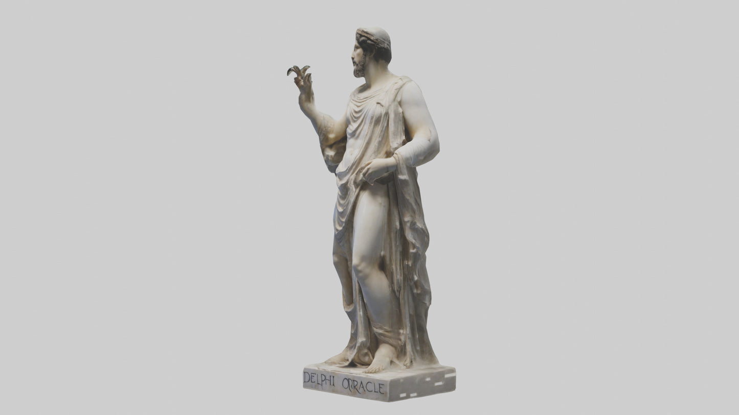 Delphic Oracle statue model VR / AR / low-poly