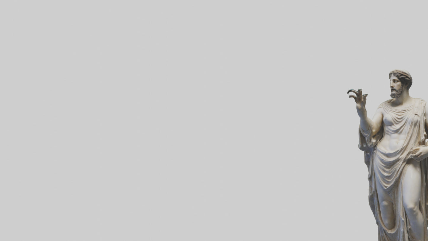 Delphic Oracle statue model VR / AR / low-poly