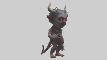 Demon child model VR / AR / low-poly
