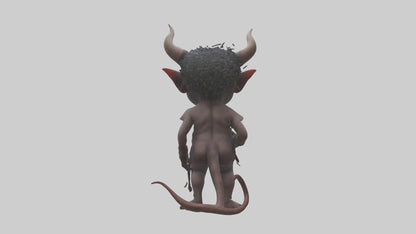 Demon child model VR / AR / low-poly