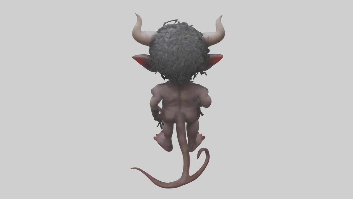 Demon child model VR / AR / low-poly