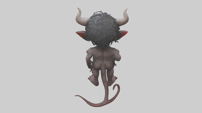 Demon child model VR / AR / low-poly