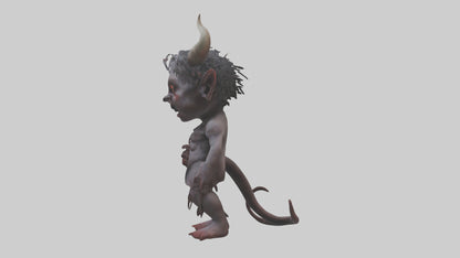 Demon child model VR / AR / low-poly