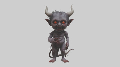 Demon child model VR / AR / low-poly