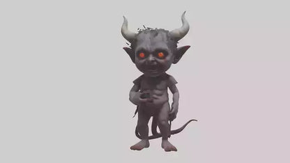Demon child model VR / AR / low-poly