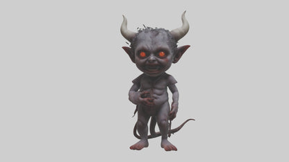 Demon child model VR / AR / low-poly