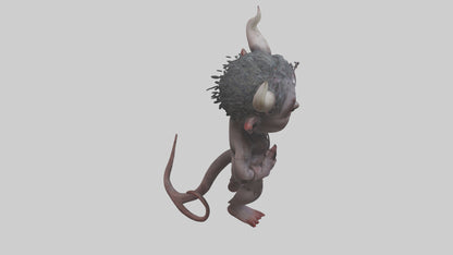 Demon child model VR / AR / low-poly