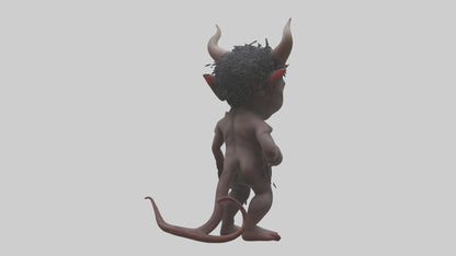 Demon child model VR / AR / low-poly