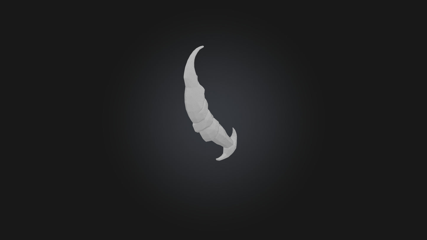 3D model Demon Horn VR / AR / low-poly