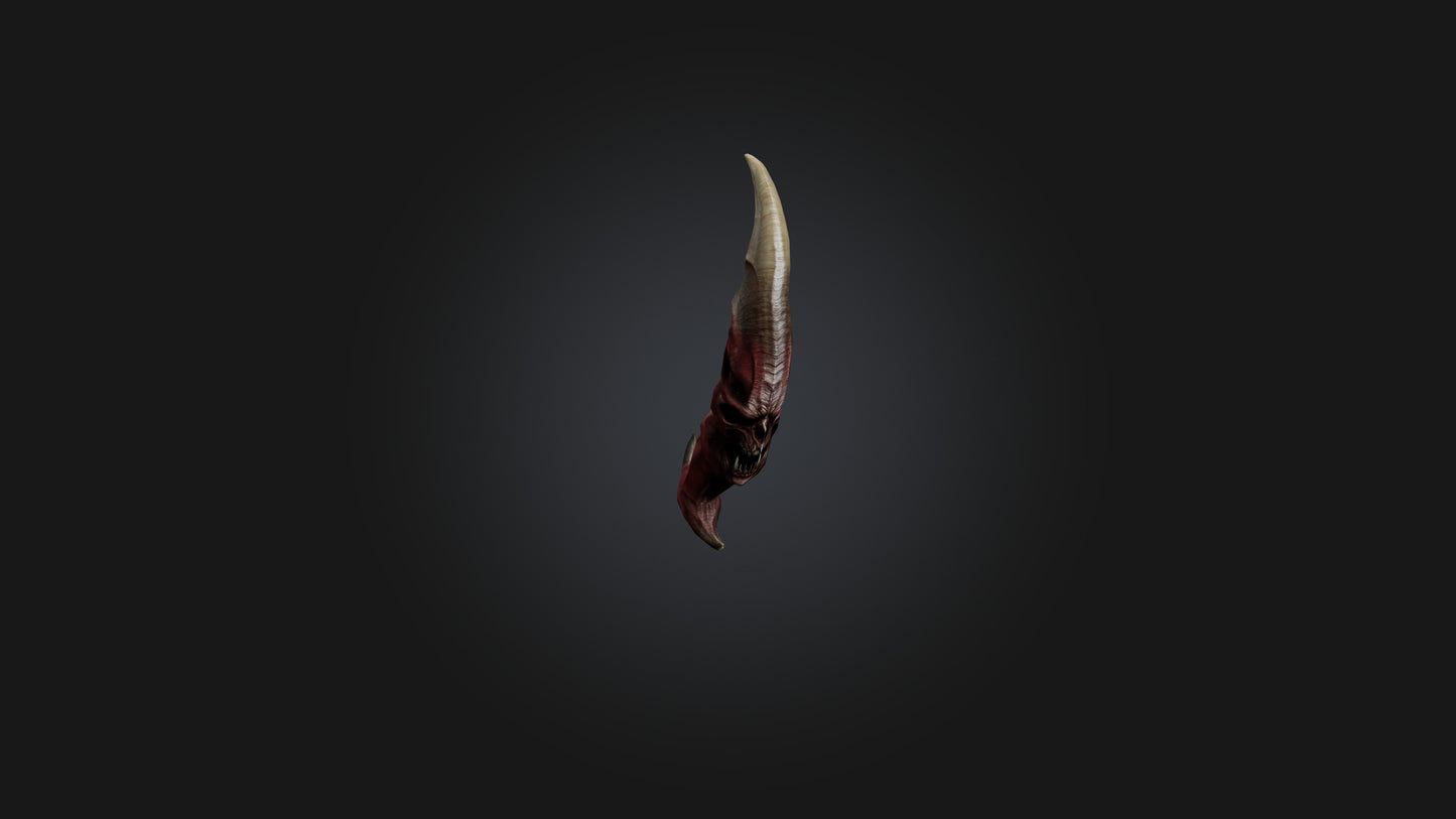 3D model Demon Horn VR / AR / low-poly