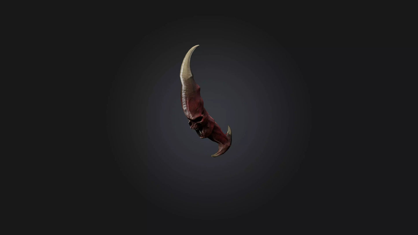 3D model Demon Horn VR / AR / low-poly