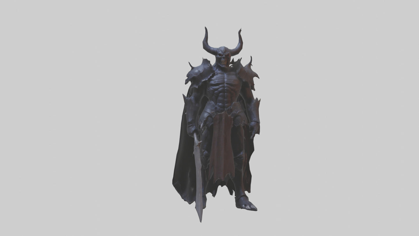 3D model Demon Knight model VR / AR / low-poly