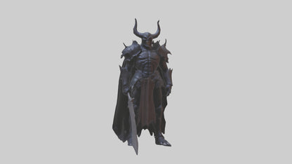 3D model Demon Knight model VR / AR / low-poly
