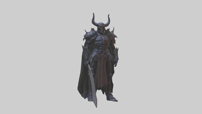 3D model Demon Knight model VR / AR / low-poly