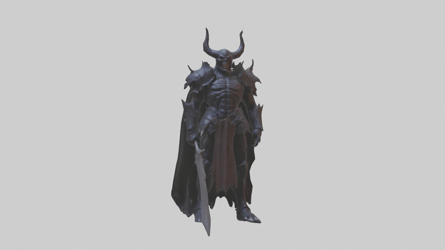 3D model Demon Knight model VR / AR / low-poly