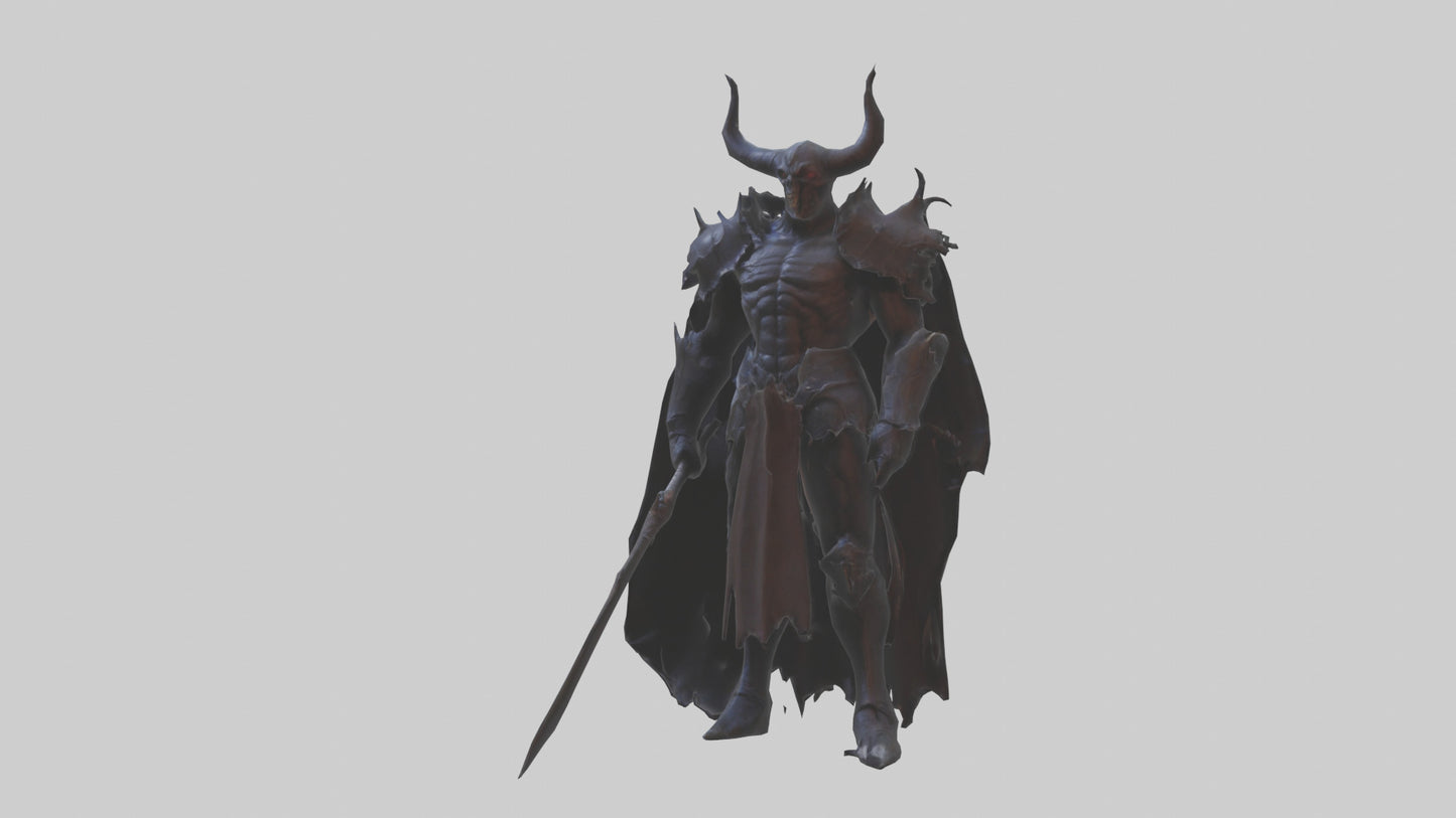 3D model Demon Knight model VR / AR / low-poly