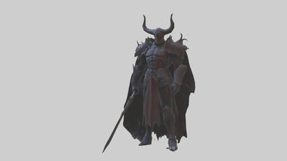 3D model Demon Knight model VR / AR / low-poly