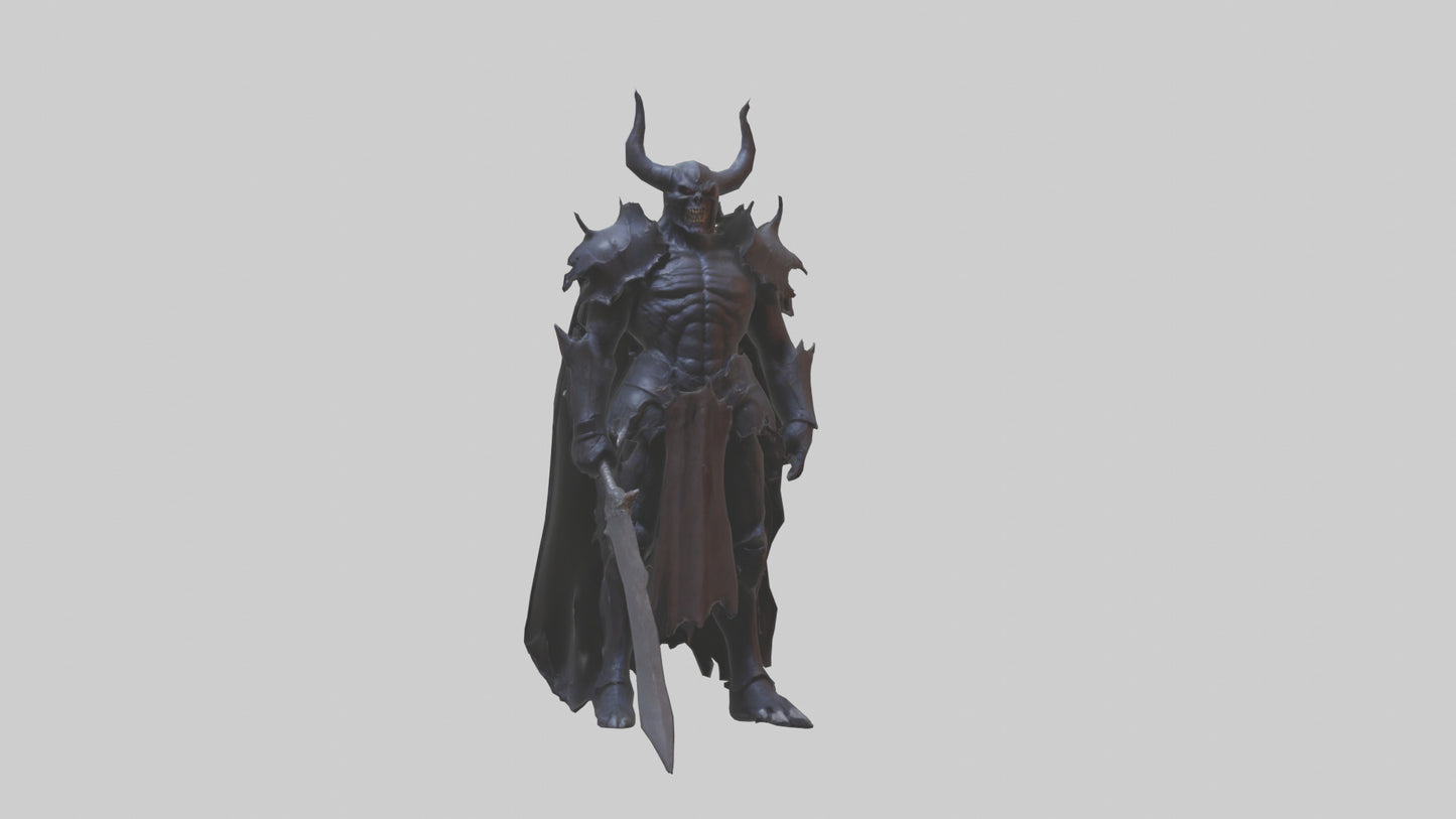 3D model Demon Knight model VR / AR / low-poly
