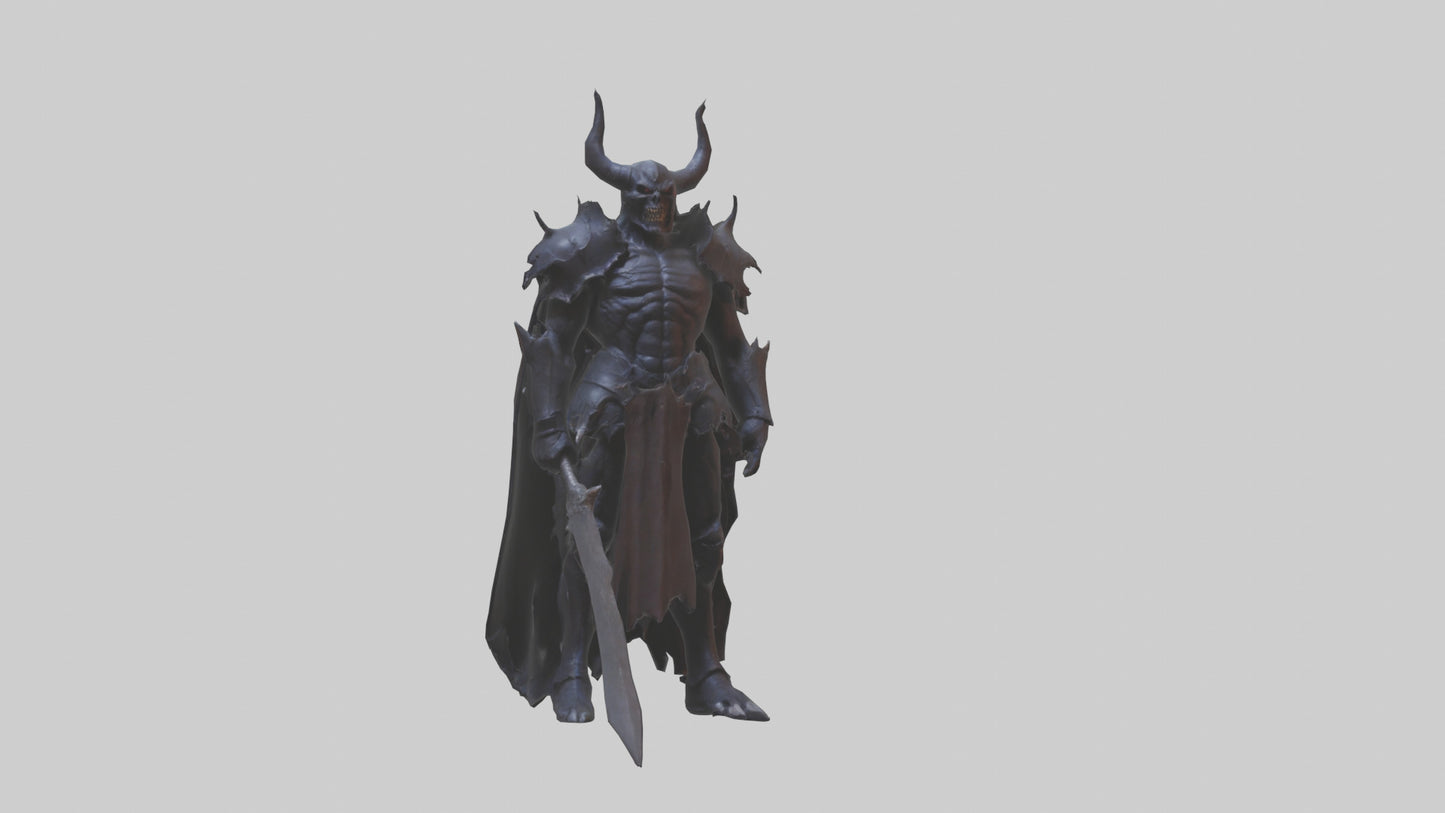 3D model Demon Knight model VR / AR / low-poly