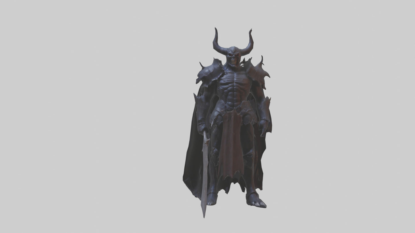 3D model Demon Knight model VR / AR / low-poly