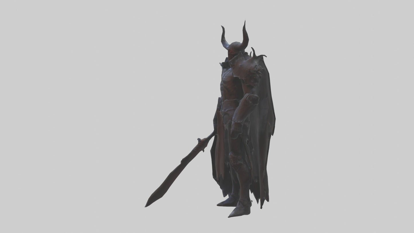 3D model Demon Knight model VR / AR / low-poly