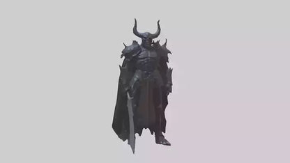 3D model Demon Knight model VR / AR / low-poly