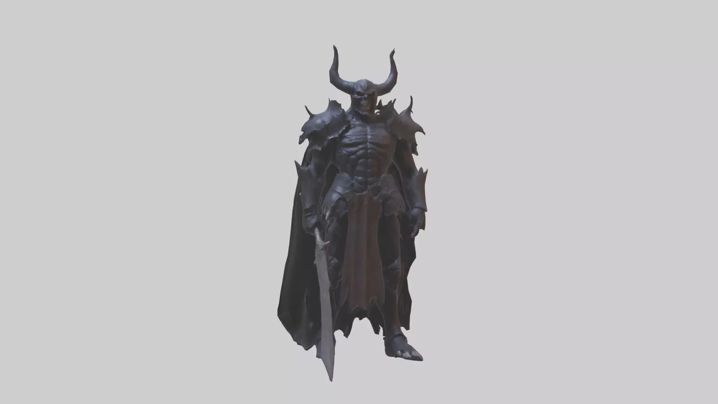 3D model Demon Knight model VR / AR / low-poly