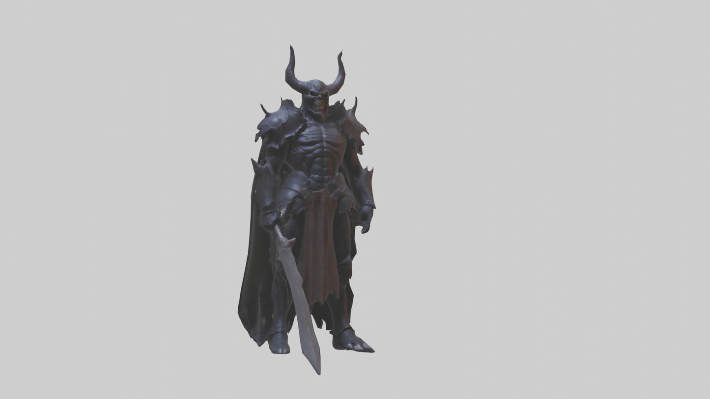 3D model Demon Knight model VR / AR / low-poly