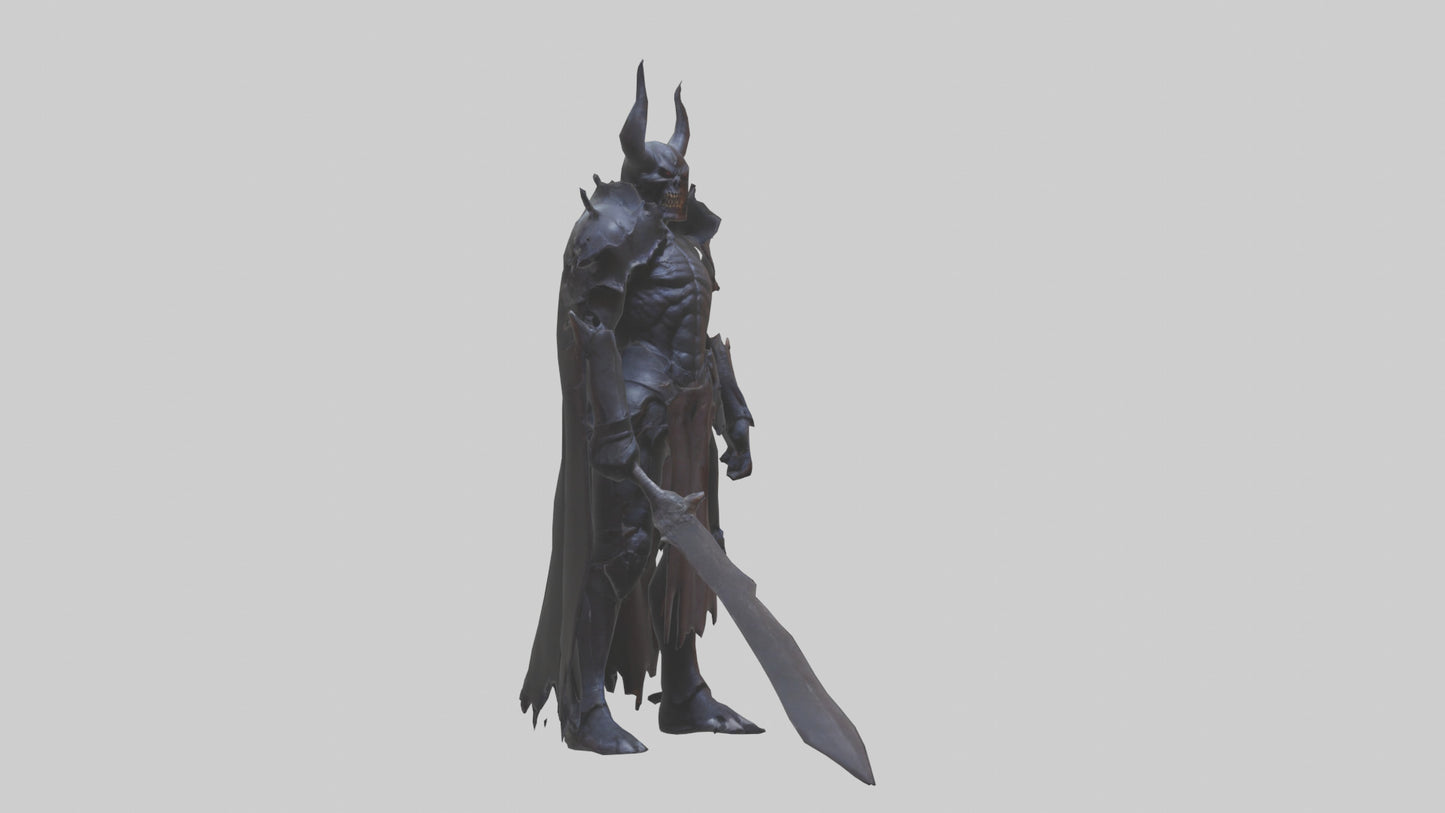 3D model Demon Knight model VR / AR / low-poly