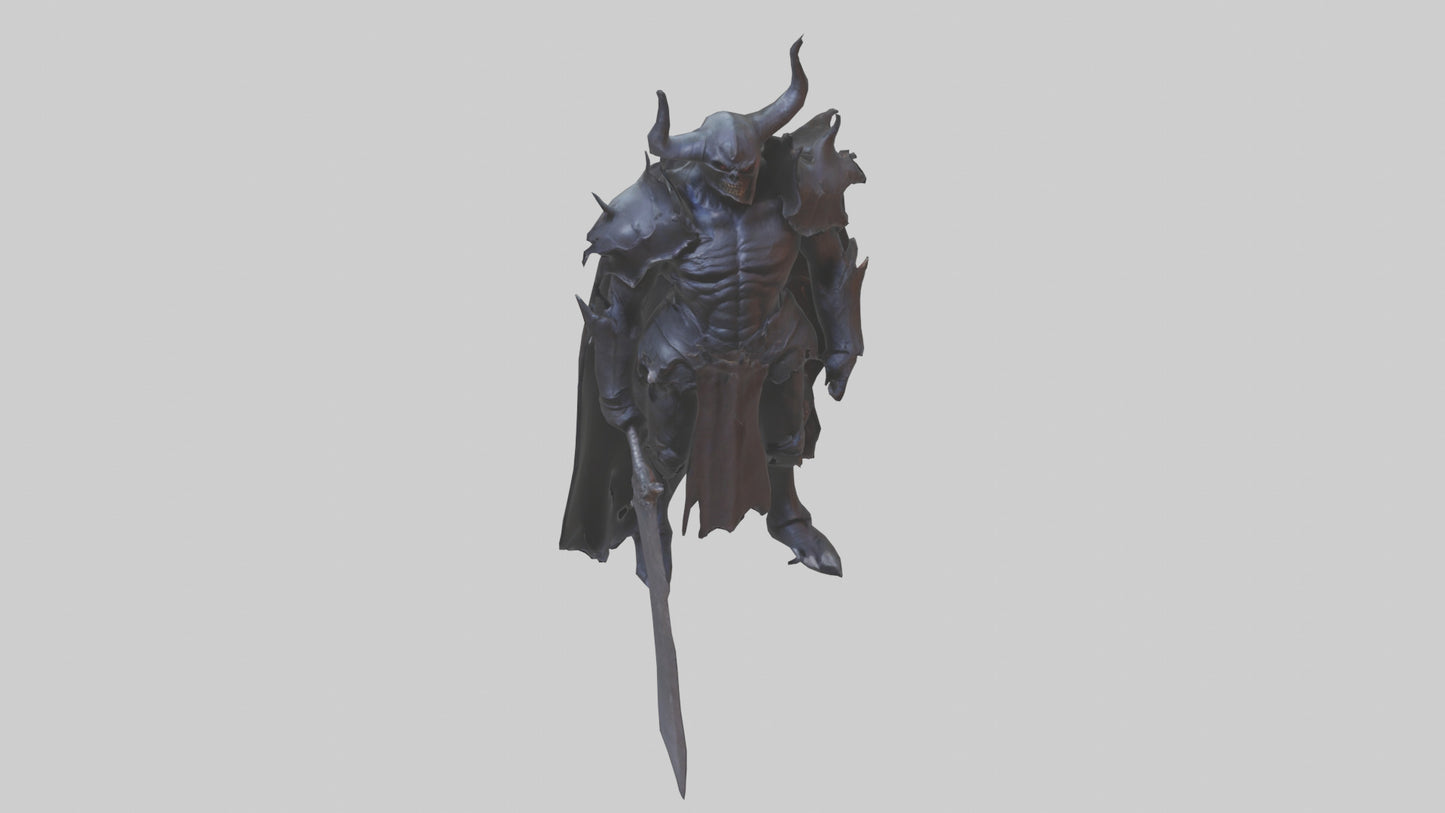3D model Demon Knight model VR / AR / low-poly