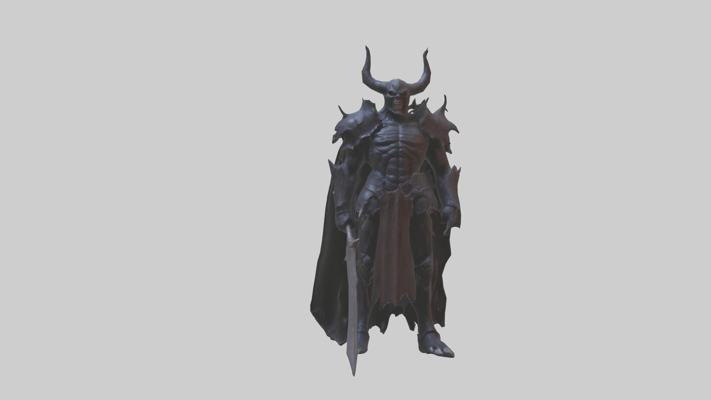 3D model Demon Knight model VR / AR / low-poly