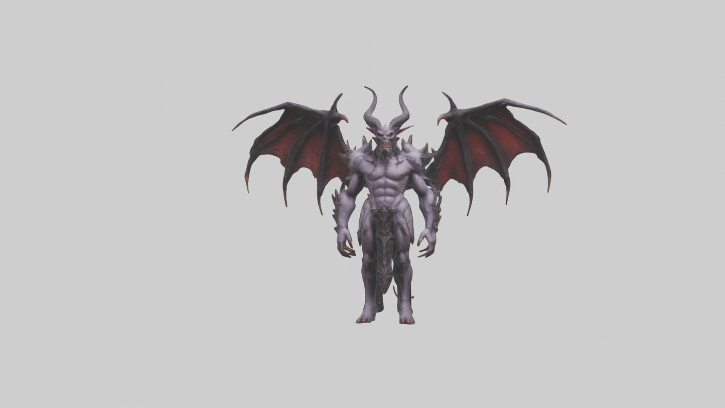 Demon Lord model VR / AR / low-poly