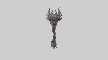 3D model Demon Staff model VR / AR / low-poly