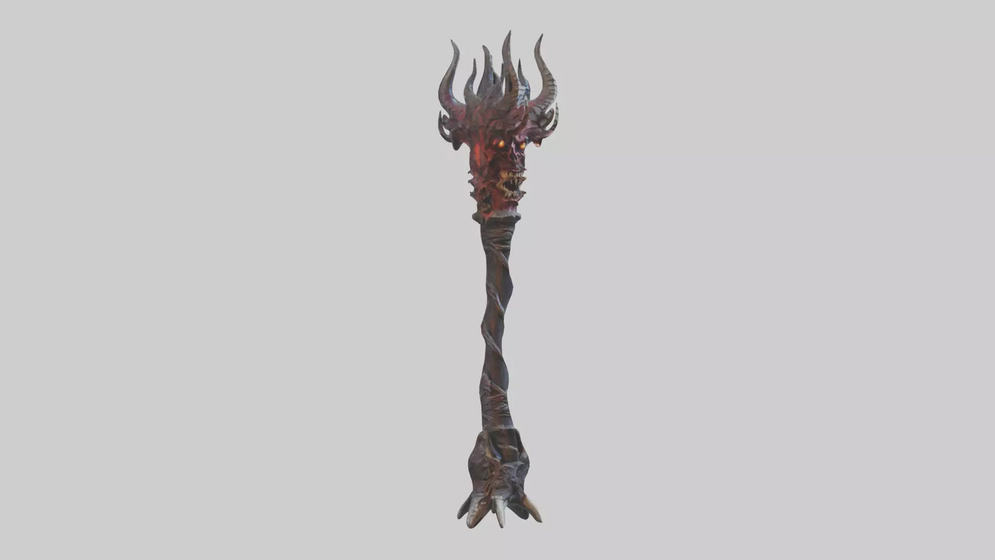 3D model Demon Staff model VR / AR / low-poly