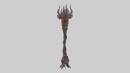 3D model Demon Staff model VR / AR / low-poly