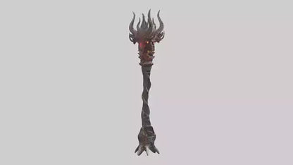 3D model Demon Staff model VR / AR / low-poly