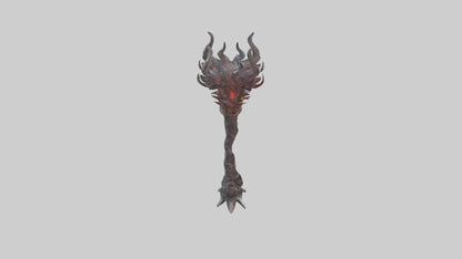 3D model Demon Staff model VR / AR / low-poly