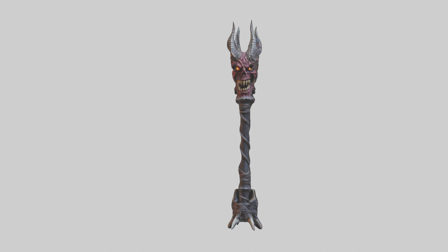 3D model Demon Staff model VR / AR / low-poly