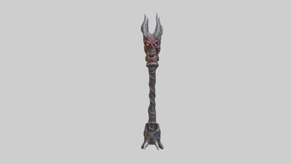 3D model Demon Staff model VR / AR / low-poly