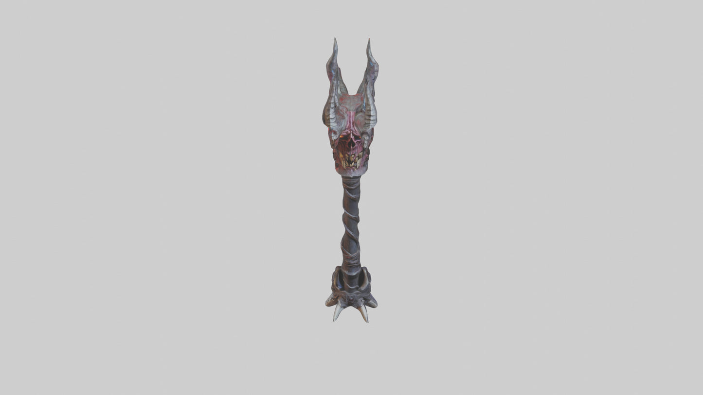 3D model Demon Staff model VR / AR / low-poly