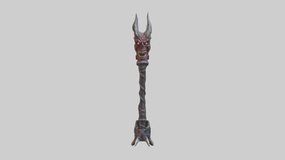 3D model Demon Staff model VR / AR / low-poly