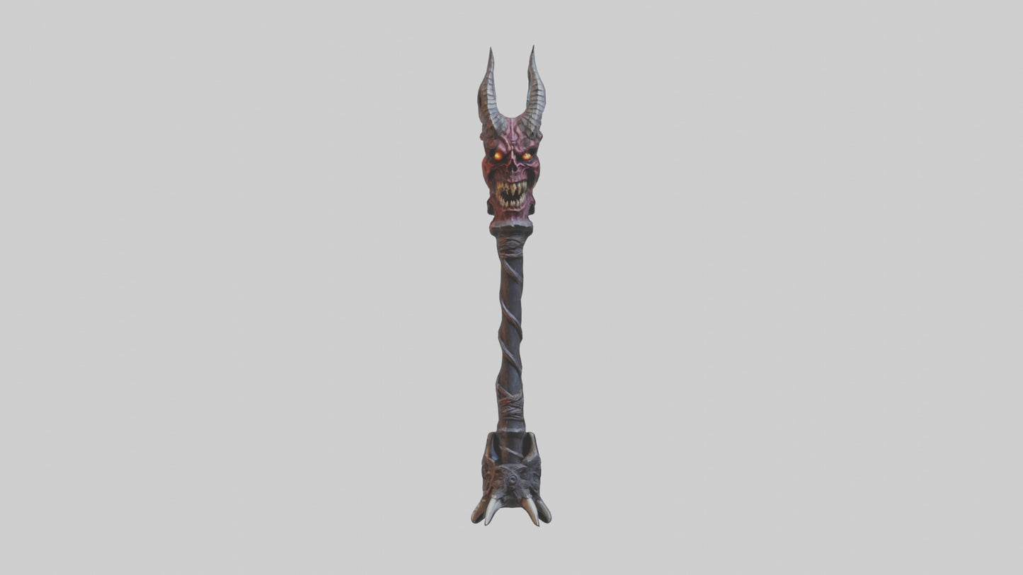 3D model Demon Staff model VR / AR / low-poly