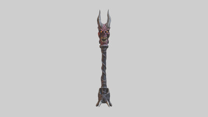 3D model Demon Staff model VR / AR / low-poly