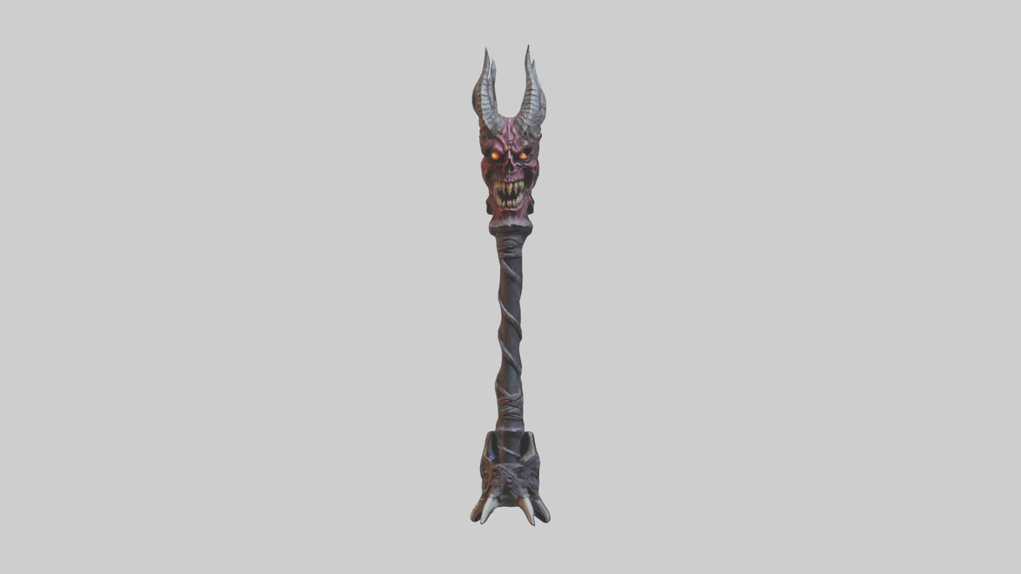 3D model Demon Staff model VR / AR / low-poly